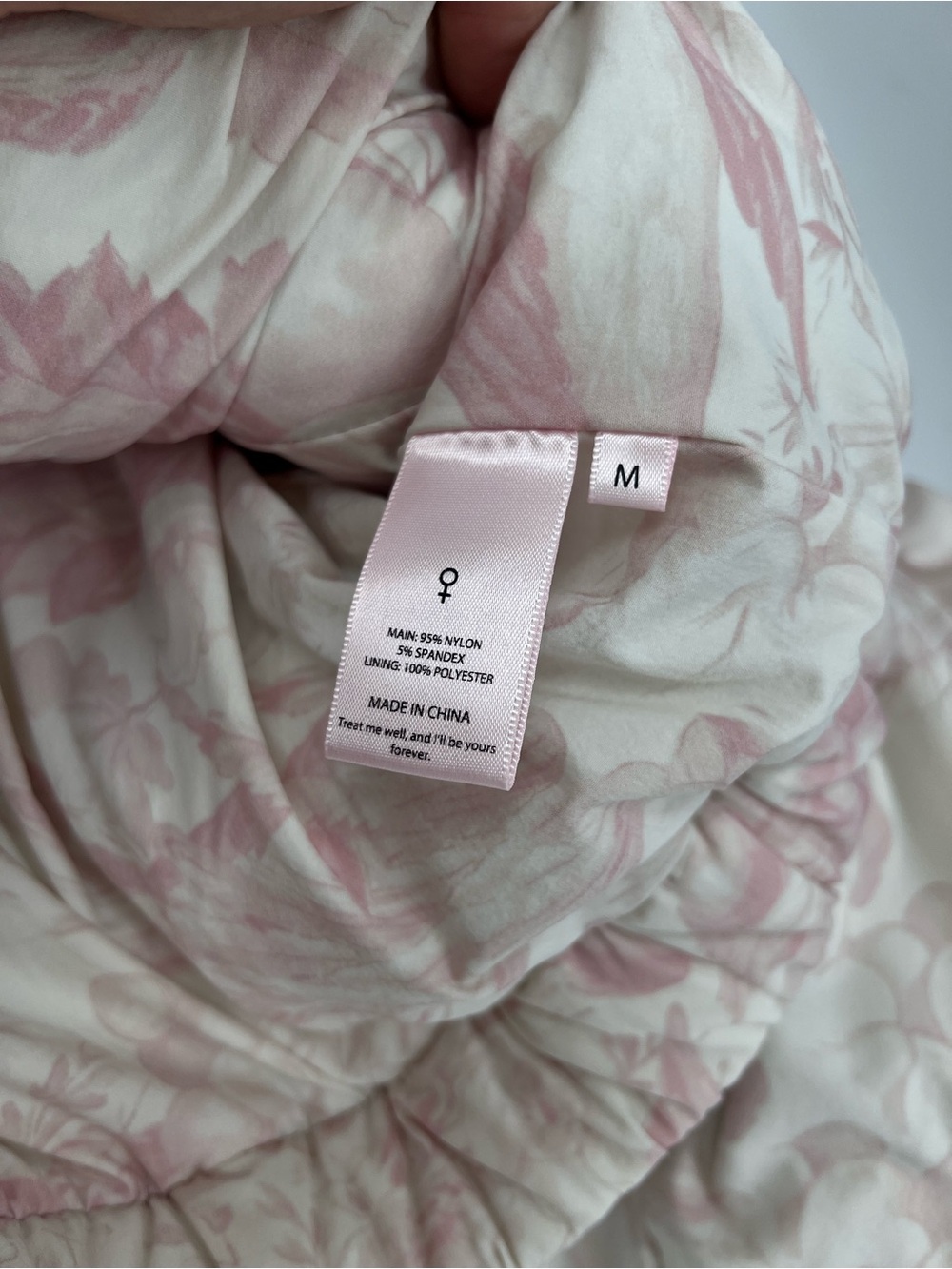 Selkie Pink & Cream Floral Cropped Bow Sleeve Coquette Puffer Jacket Coat M - Picture 5 of 8